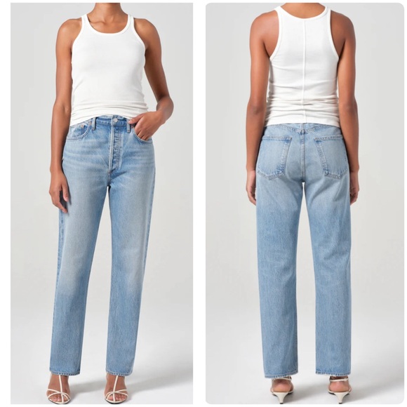 Agolde Denim - Agolde 90s Pinch High Waist Straight Leg Jeans Relaxed Fit Size 25